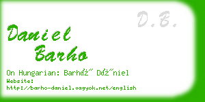 daniel barho business card